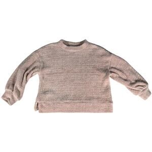 Old Navy Girls Soft Blush Pink Chenille Knit Sweater Long Sleeve Size Small 6-7